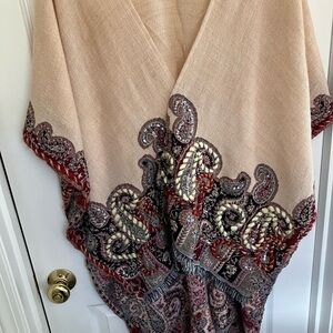Soft Surroundings Cream Wool Blend Wrap